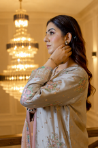 Silver Mist – Embroidered Satin Silk Farshi Set