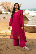 Deep Fuchsia Embroidered Lawn 3-Piece Set