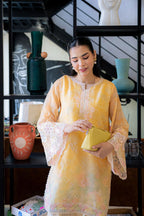 Yellow Embroidered Kurta Set (Munar)