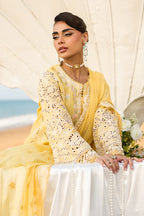 Butter Yellow Embroidered Lawn 3-Piece Set