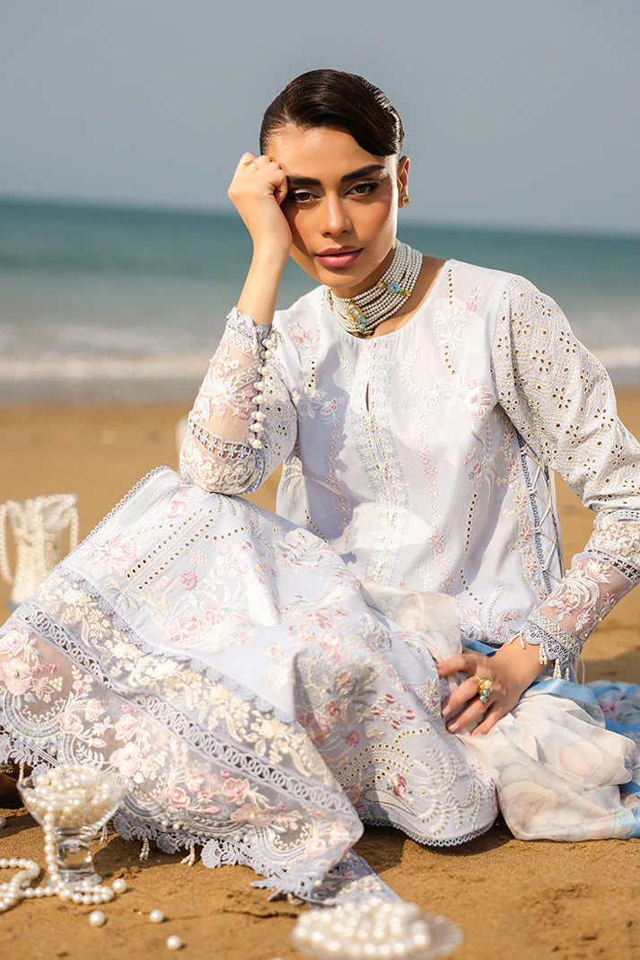 Powder Blue Embroidered Lawn 3-Piece Set