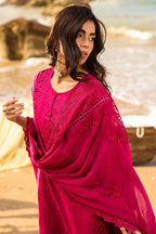 Deep Fuchsia Embroidered Lawn 3-Piece Set