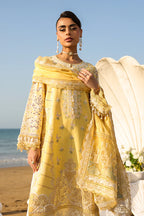 Butter Yellow Embroidered Lawn 3-Piece Set