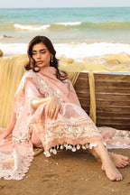 Blush Peach Embroidered Lawn 3-Piece Set