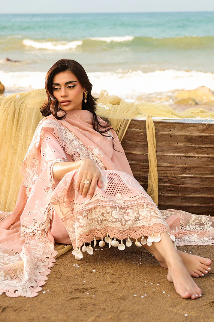 Blush Peach Embroidered Lawn 3-Piece Set
