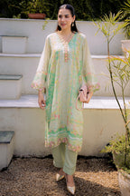 Green Embroidered Kurta Set (Munar)