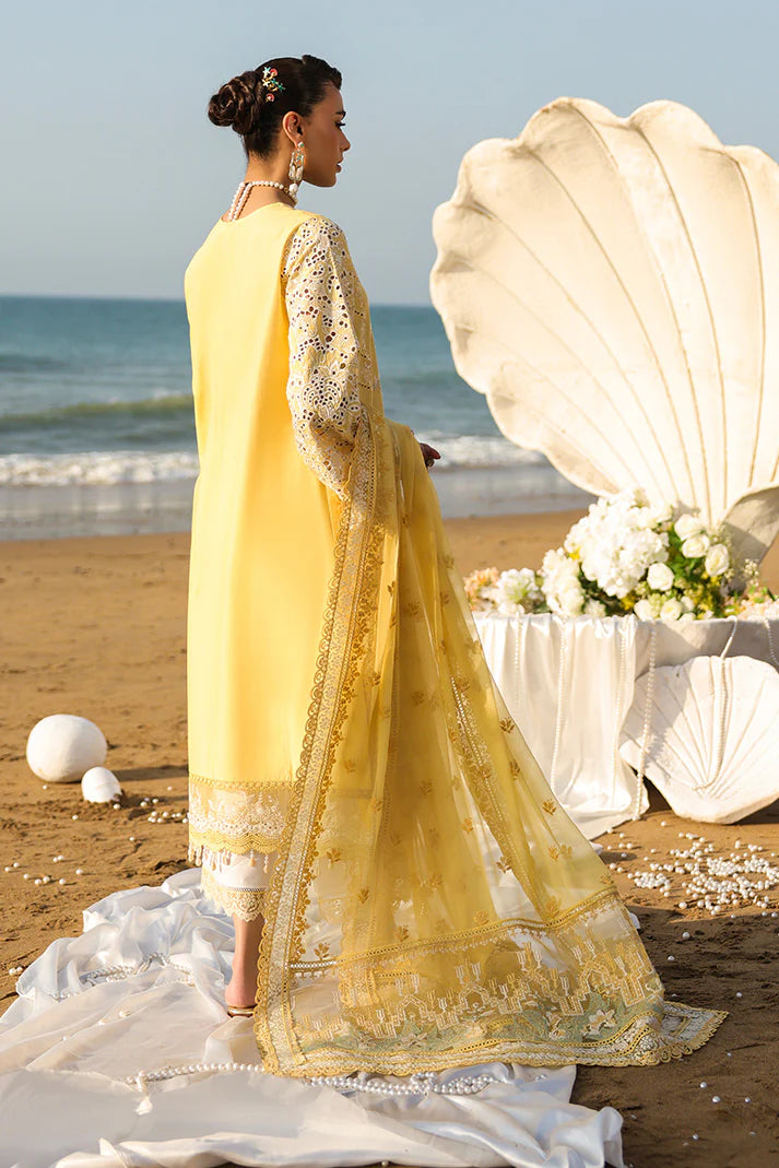 Butter Yellow Embroidered Lawn 3-Piece Set