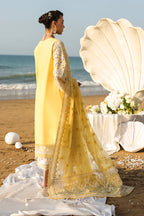 Butter Yellow Embroidered Lawn 3-Piece Set