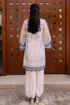 Off White Munar Silk Tunic Set