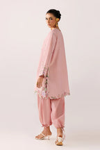 Blush Self Jacquard Dhoti Set