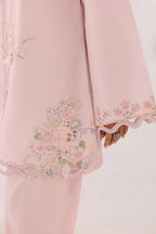 Powder Pink Self Jacquard 2-Piece Suit