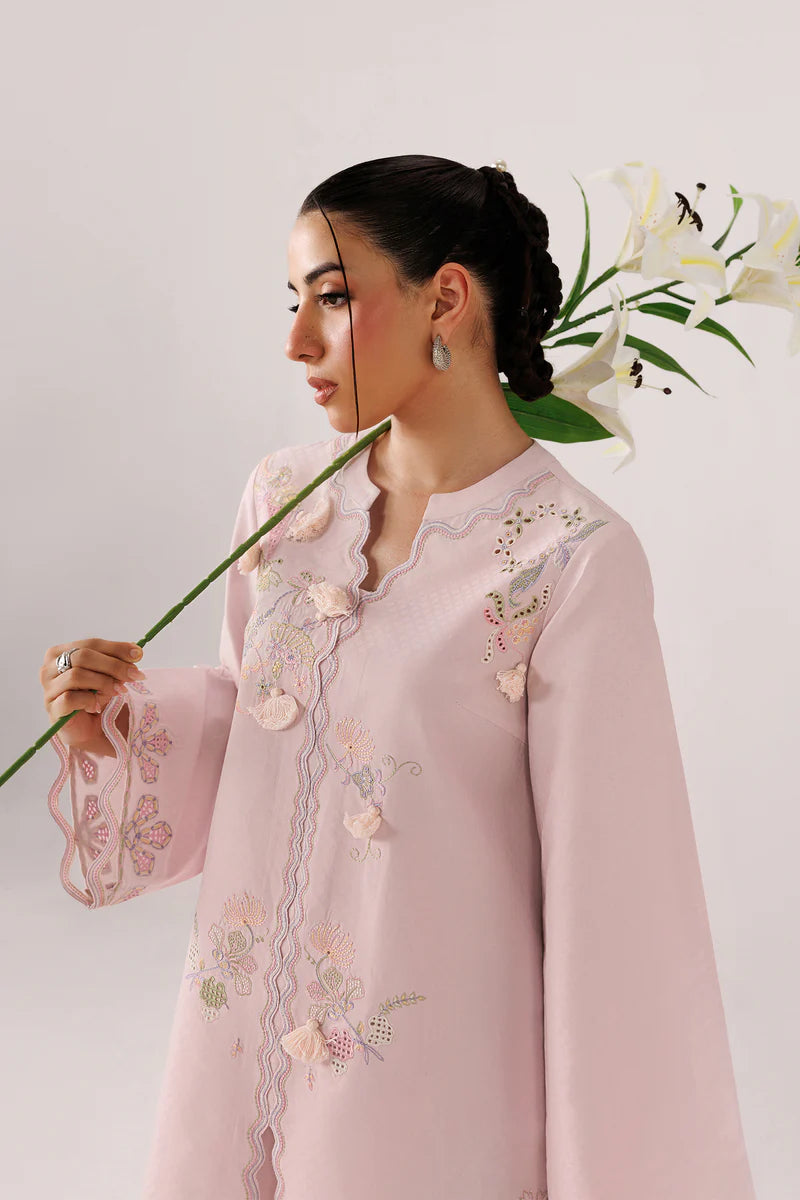 Powder Pink Self Jacquard 2-Piece Suit
