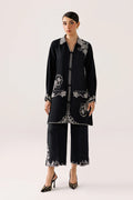 Black Self Jacquard 2-Piece Suit