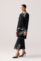 Black Self Jacquard 2-Piece Suit