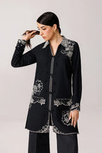 Black Self Jacquard 2-Piece Suit