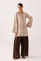 Warm Beige Self Jacquard 2-Piece Suit