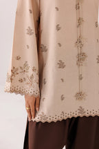 Warm Beige Self Jacquard 2-Piece Suit