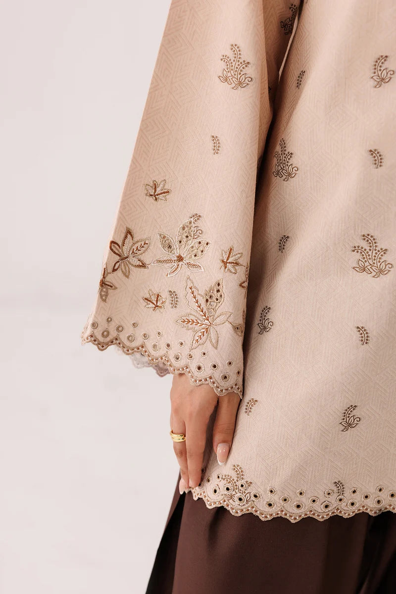 Warm Beige Self Jacquard 2-Piece Suit