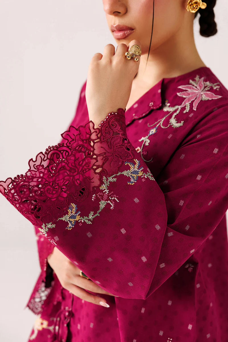 Berry Self Jacquard 2-Piece Skirt Set