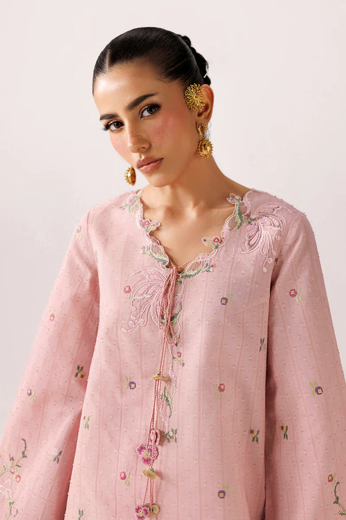 Blush Self Jacquard Dhoti Set