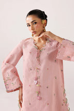 Blush Self Jacquard Dhoti Set