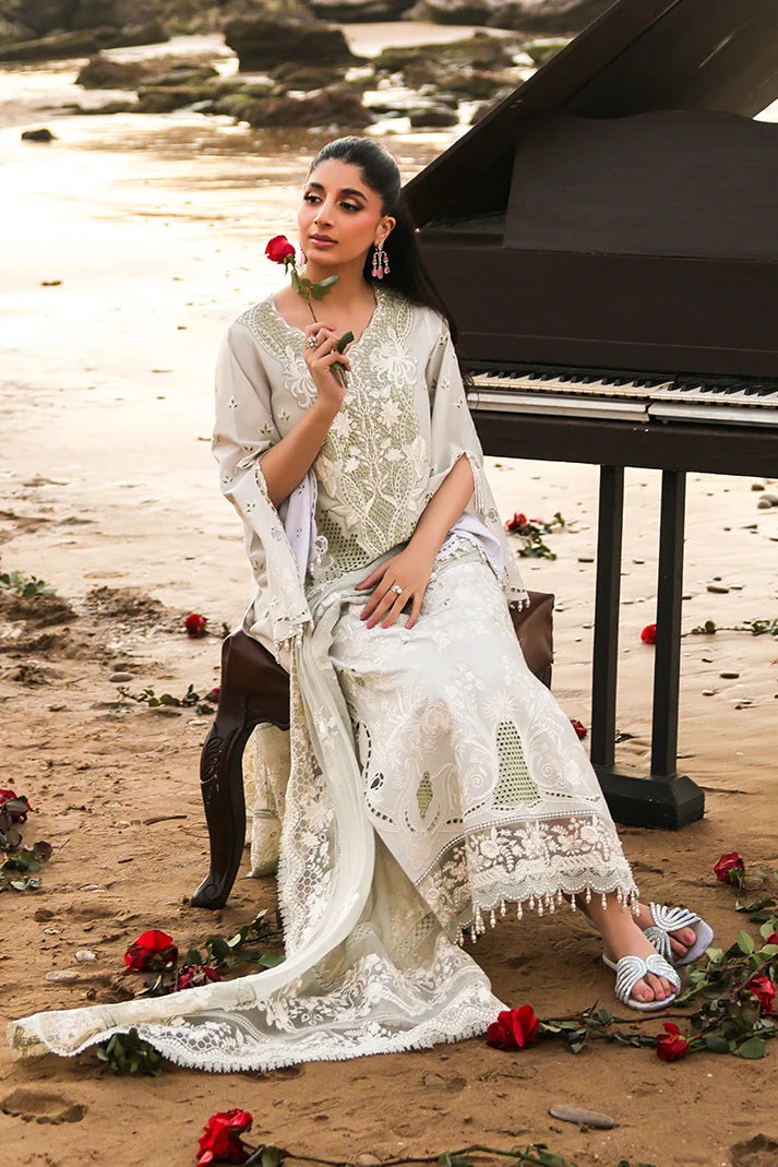 Pearl Ivory Organza Lawn 3-Piece Set