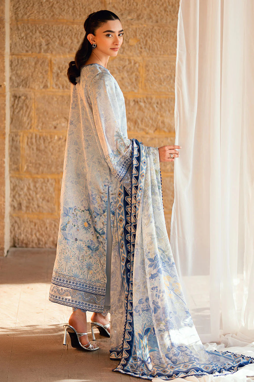 Sky Blue Hand Embellished Kurta Set
