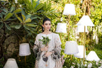 Beige Hand Embellished Silk Tunic Set