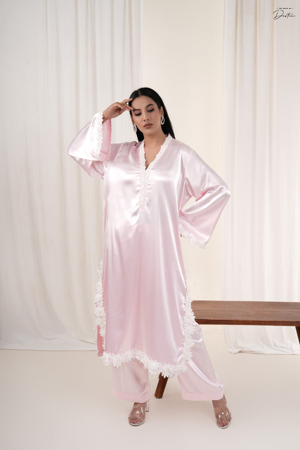 Nooré — The Fluid Satin Lace Set
