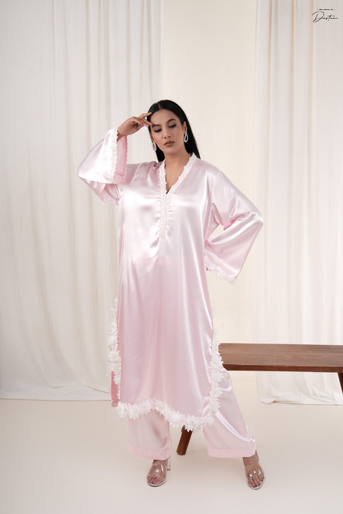 Nooré — The Fluid Satin Lace Set