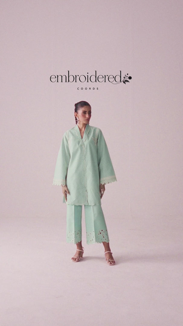 Mint Self Jacquard 2-Piece Suit